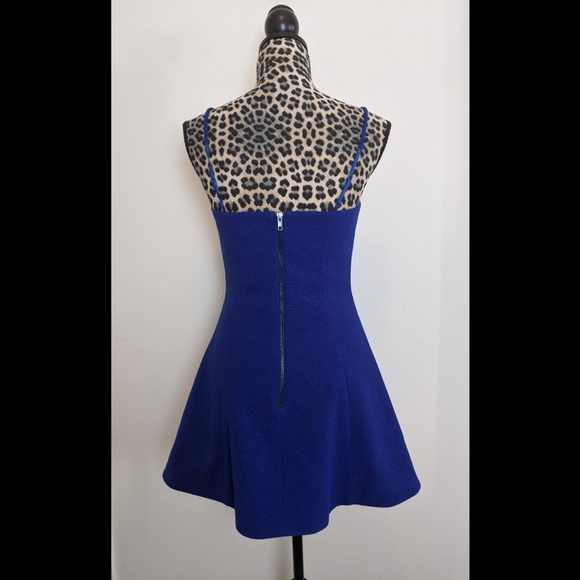 Do+Be Blue Skater Dress Adjustable Straps Medium - Picture 4 of 7